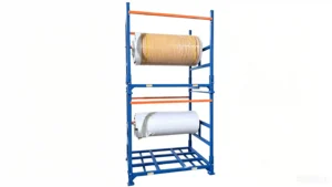 Folding plastic roll racks