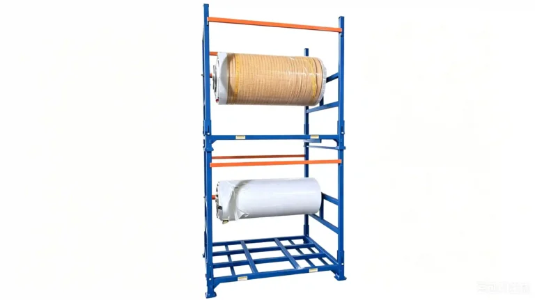 Folding plastic roll racks