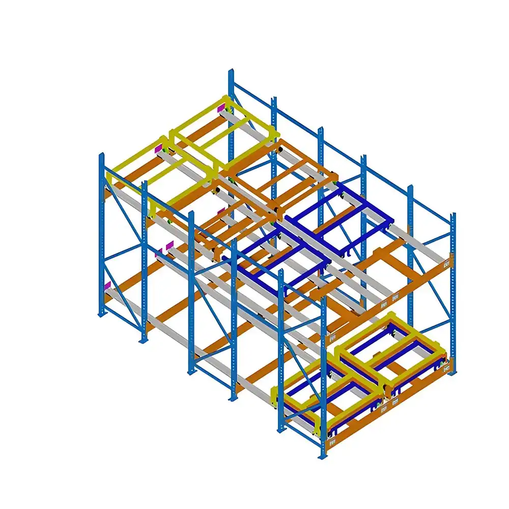 push back pallet rack system