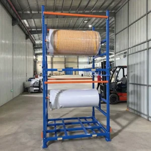 Folding Rack for Plastic Roll Storage
